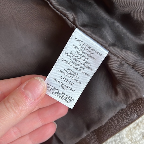 Walmart Time and Tru Women's Asymmetrical Faux Leather Jacket - Picture 5 of 6